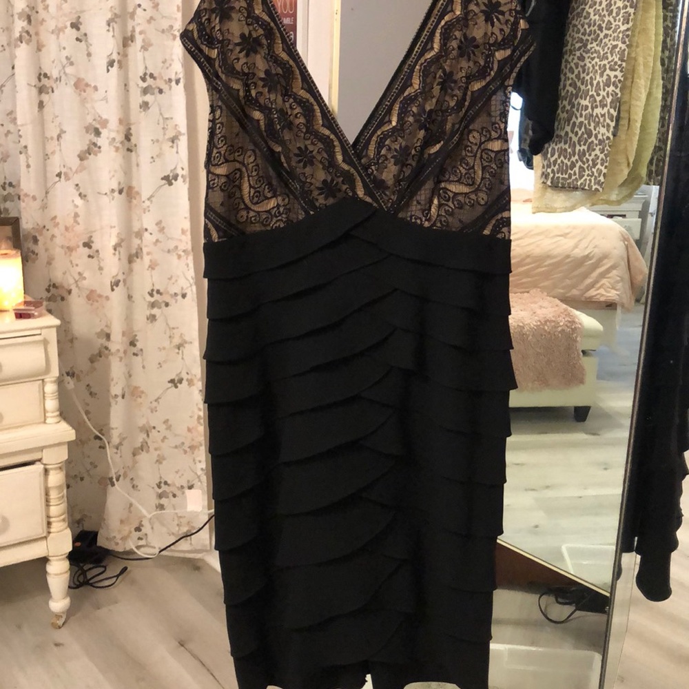 Cocktail, Evening Dress Black & Nude